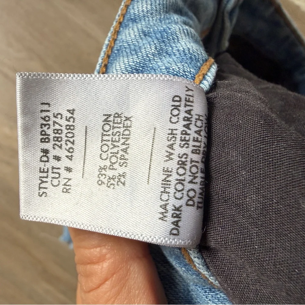 Just Black Light Blue Distressed Straight Leg Jeans - Picture 4 of 8